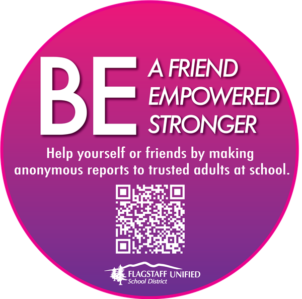 Anonymous alerts round sticker featuring QR code. Anonymous alerts round sticker featuring QR code.